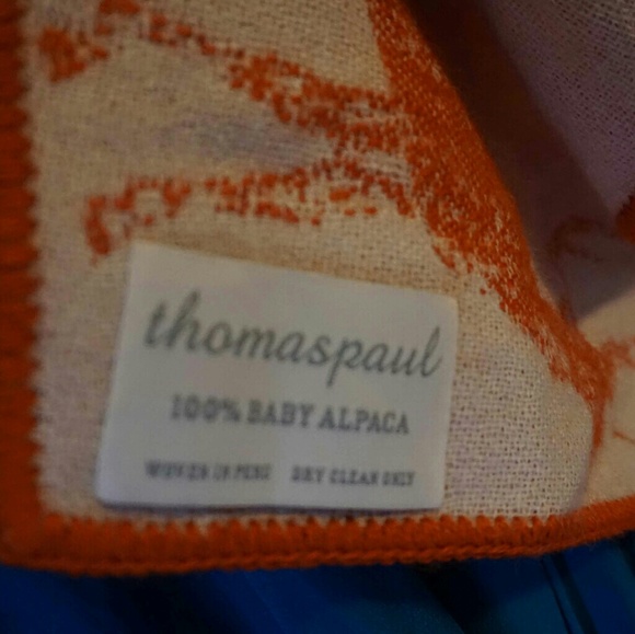 Thomas Paul Orange Cream Deer Print Scarf - Picture 3 of 3